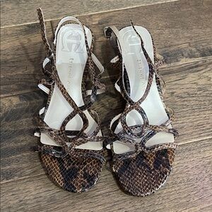 Etienne Aigner Brown Strappy Sandals